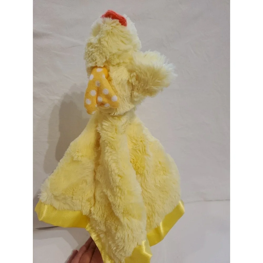 Cloud Island Baby Chick  Lovey Chicken Satin‎ Trim Embroidered Eyes Yellow 13